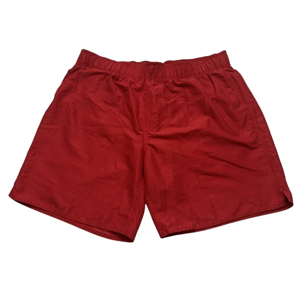 Free Country Men's Swim Trunks Board Shorts Red Men's Large L‎